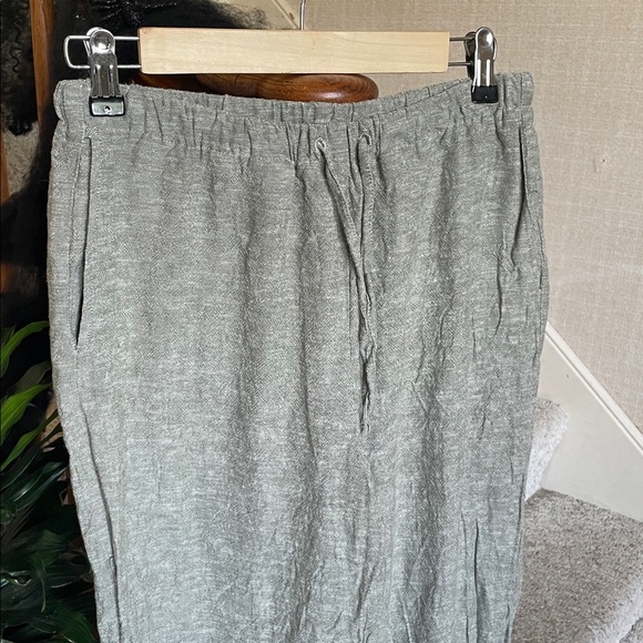 Rachel Zoe Linen Green Wide Leg Pants - Picture 2 of 11